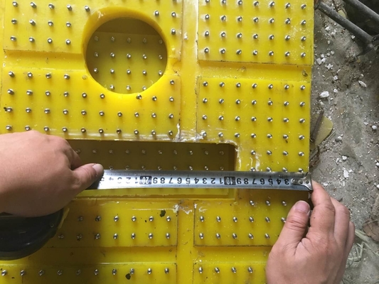 Polyurethan Anti-Rutschmatte für 37 1/2 Zoll Drehtisch Bohrgerät 30MM Dicke Gelbe Farbe 2200MM*1800MM