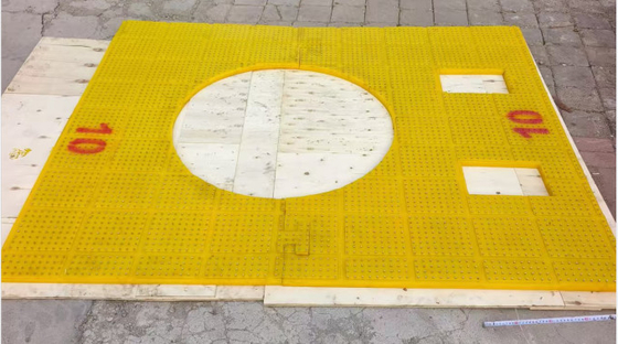 37 1/2 Zoll Anti-Slip Mat Drehtisch Gelb Farbe 2200MM*1800MM Mat für Ölfeldbohrungen