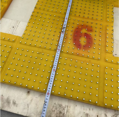 37 1/2 Zoll Anti-Slip Mat Drehtisch Gelb Farbe 2200MM*1800MM Mat für Ölfeldbohrungen