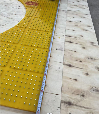37 1/2 Zoll Anti-Slip Mat Drehtisch Gelb Farbe 2200MM*1800MM Mat für Ölfeldbohrungen